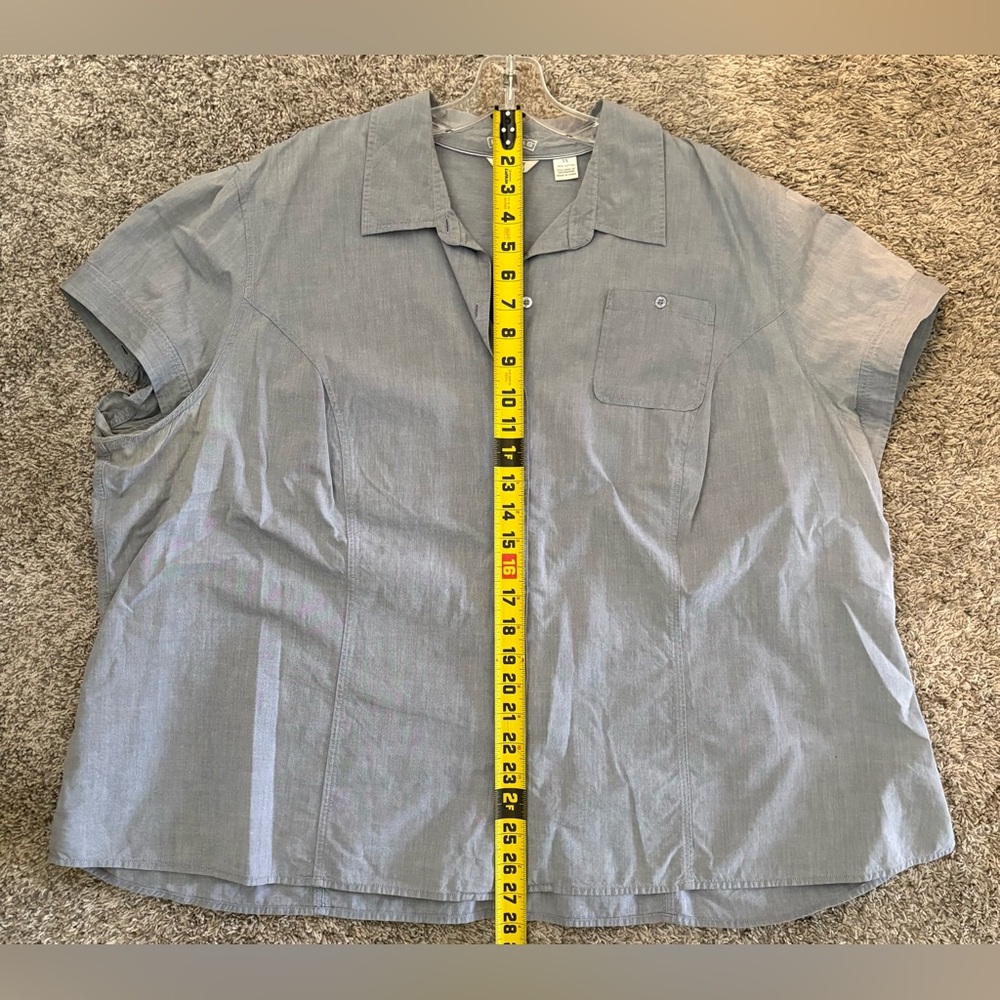 Riders Slimming Denim Blue Shirt (3X) - Picture 5 of 6